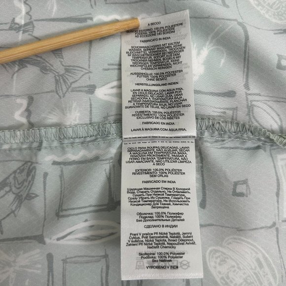 Columbia Men's Super Slack Tide Camp Shirt, Cool Green Trout Batik 5XL - Picture 10 of 13